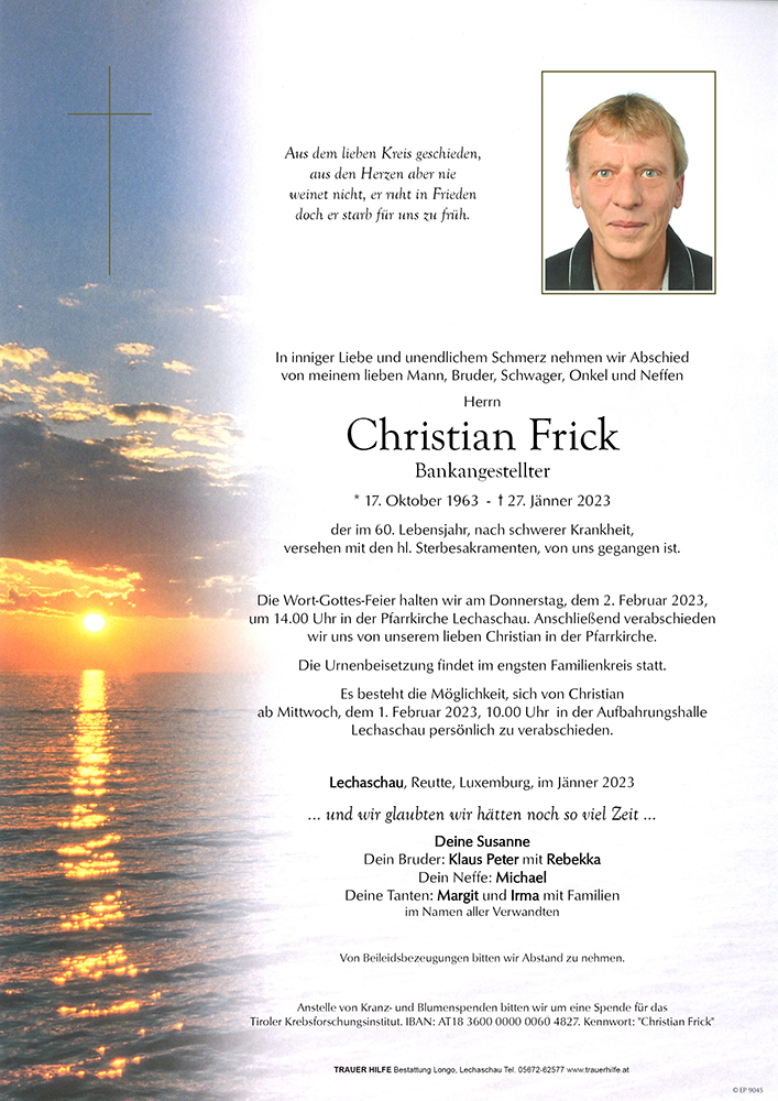 Todesanzeige Trauerhilfe abschied GesmbH